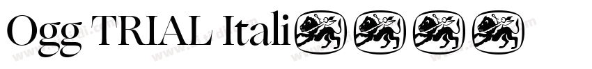 Ogg TRIAL Itali字体转换